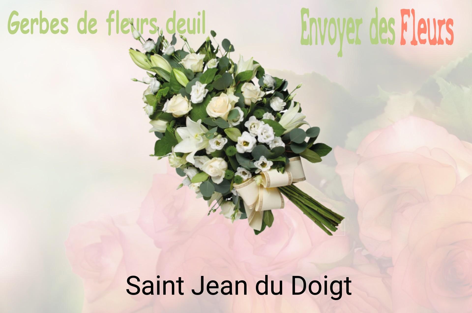 Gerbe de fleurs de deuil livrée à Saint-Jean-du-Doigt